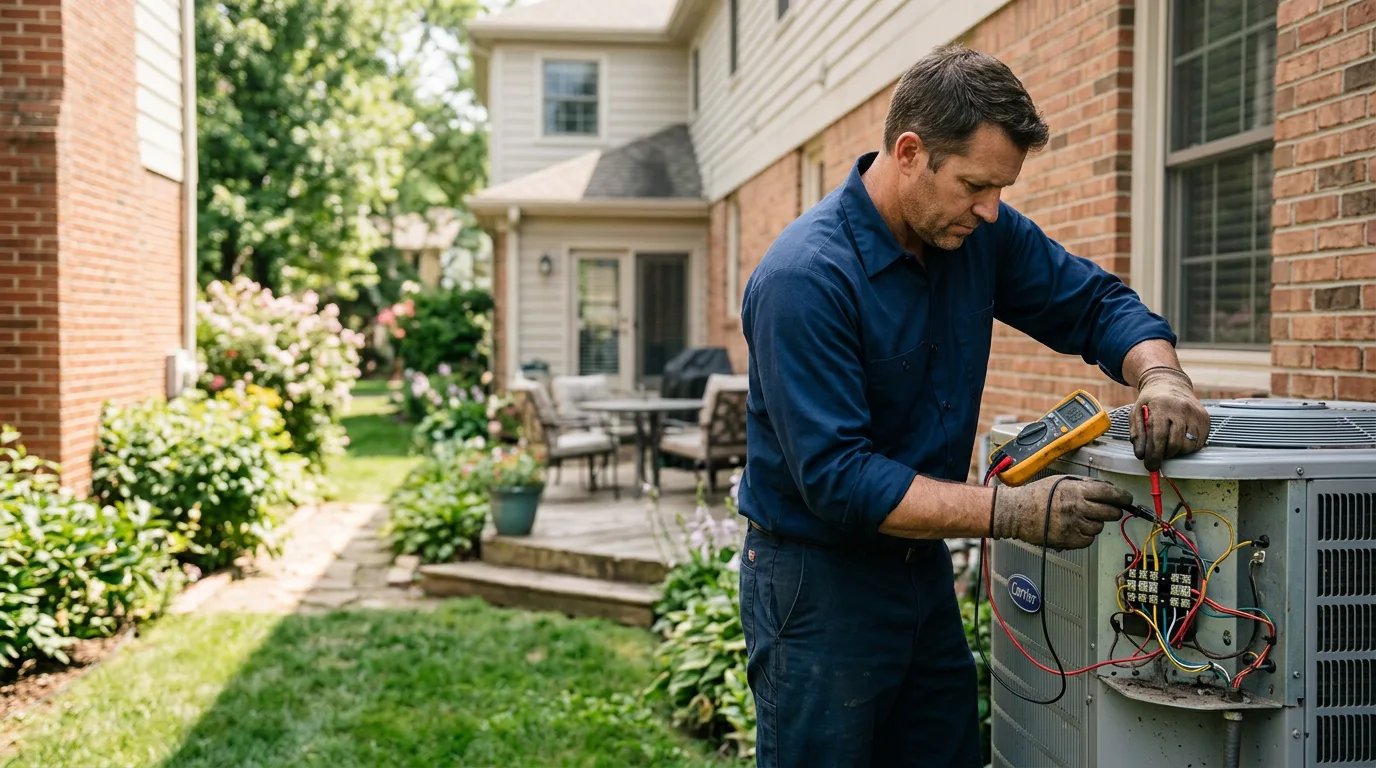 HVAC technician working near Hackensack, NJ
